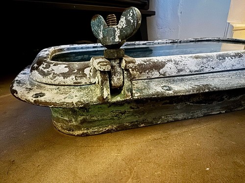 Vintage solid bronze ship port - vintage,