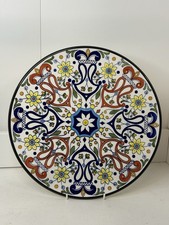 Very Large Beautiful Colorful Decorative Ceraplat 12.5” Plate Made In Spain