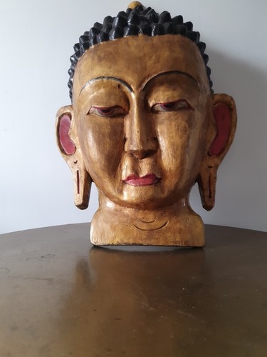 Vintage large wooden carving - large,