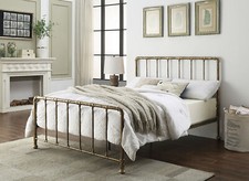 Luxury Metal Industrial Bed Frame | Scaffold Joint Brass Bronze Double King Size
