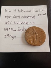 Faustina Sestertius RIC III 1127 - Pietas