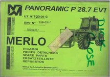 Merlo Telescopic Handler Variable Reach Truck Panoramic P28.7 EVT Parts Manual