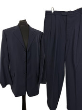 Next Mens Suit navy wool mix