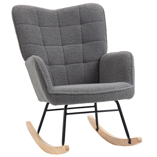 Homcom wingback rocking chair - rocking,