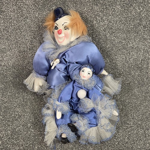 Vintage porcelain clown - vintage, dolls