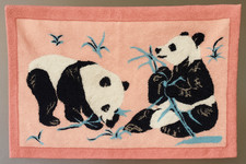 AUTH HERMES Paris Beach Towel Panda Pink 35.4x23.6in Cotton Rectangle Bath Mat