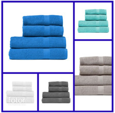 Premium Hotel Quality 2x Hand&2x Bath Towel Bale Set 100% Organic Cotton 600 GSM