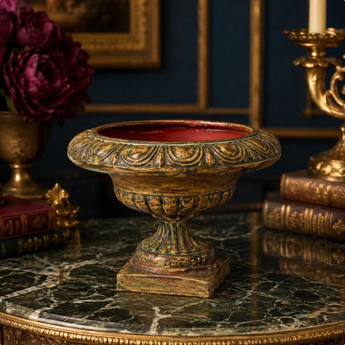 Terra cotta pedestal - pedestal, urn