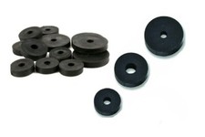 15Pc BLACK RUBBER WASHERS Flat