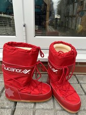 Mens Rucanor Moon Boots Size 7.5-8.5 41-43 Snow Boots Mint Con Unisex Red