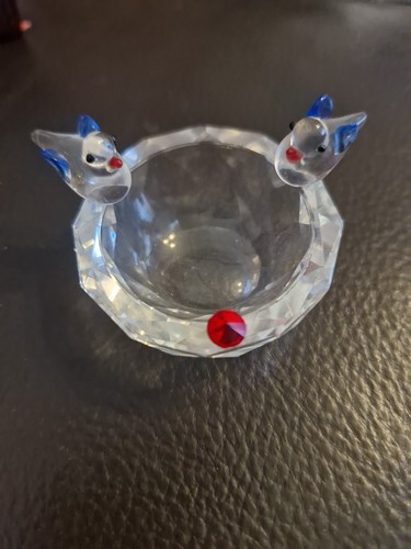 Vintage glass crystal bird - crystal,