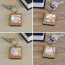 Personalised Wooden Key Ring -