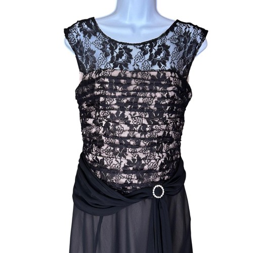 Vintage y2k black lace chiffon - y2k,