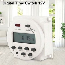 Timer Switch DC 12V 16A LCD Digital Display Programmable Timer Switch Relay UK