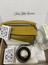 LOEWE mini puzzle leather satchel bag ochre Spain Jonathan Anderson