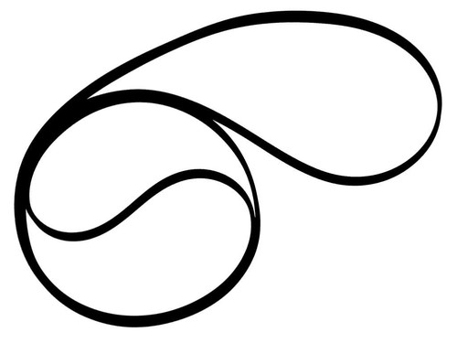 Turntable drive belt - -, for