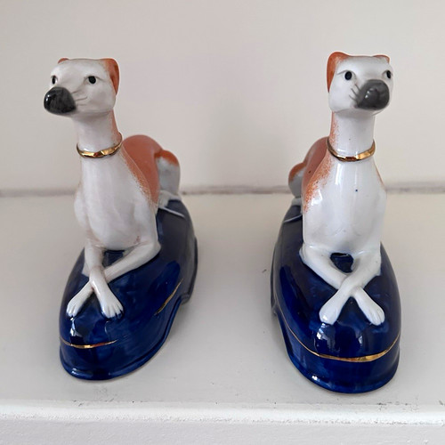 Pair greyhound dog - pair,