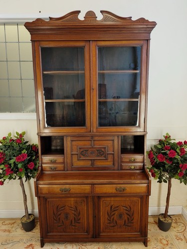 Victorian walnut fall front - victorian,