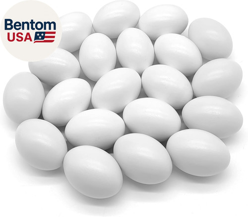 Pcs wooden fake eggs white - pcs,