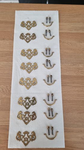 Set vintage brass drop - set,