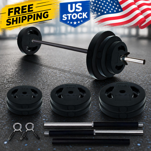Barbell weight set with - set, pump