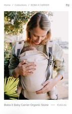 baby carrier, Boba X, organic cotton,  colour stone, suitable 0- 36 months 