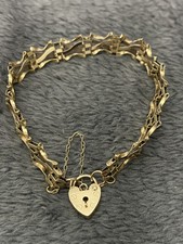 9ct GOLD Gate Bracelet With