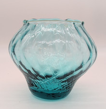 Art Glass Vase Turquoise Teal