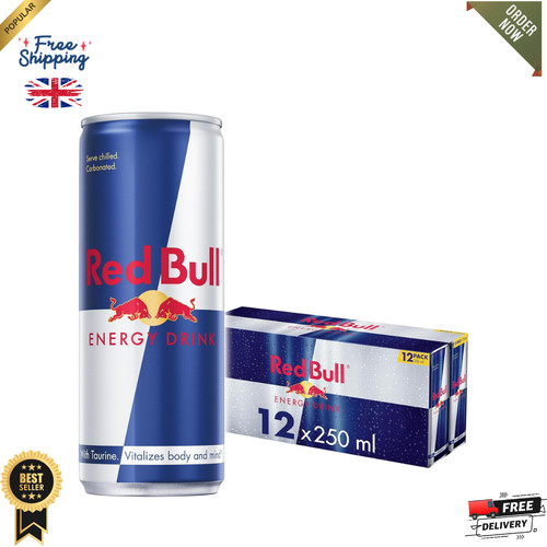 Red bull energy drink 250ml - red,