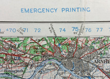 WW2 SEPTEMBER 1944 British map from OPERATION MARKET GARDEN (ARNHEM & NIJMEGEN)