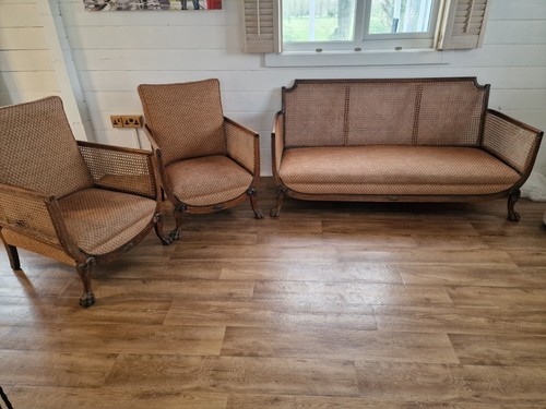 Antique bergere piece suite - antique,