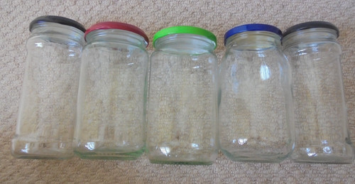 Empty used glass jars large - empty,