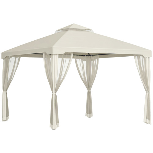 Outsunny m metal gazebo - metal,