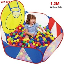 1.2M Ball Pool with Basket Indoor Ocean Ball Pit Playpen Tent Outdoor Kids Toy