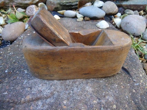 Vintage oak wooden plane - wooden, /