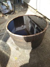 oak whiskey barrel planter