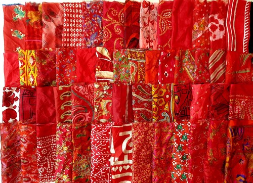 Lot pure silk antique vintage - lot,