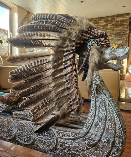 War bonnet real turkey feather - war,