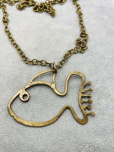Vintage large artisan brass - vintage,