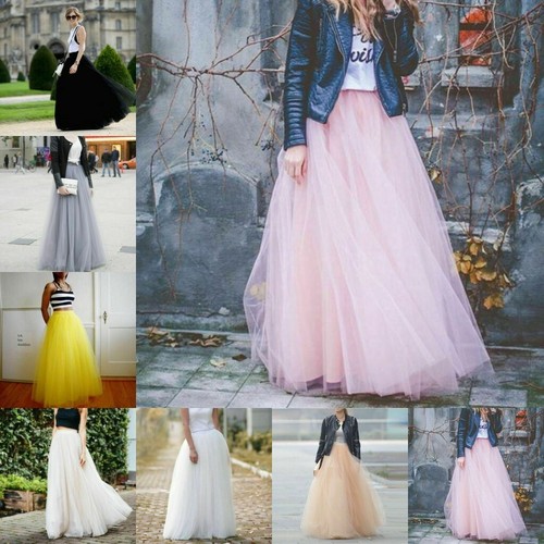 Layer tulle long skirt - skirt, tutu