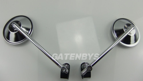 Pair chrome long stem - pair, 8"