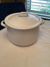 White Enamel Stew/Soup Pot