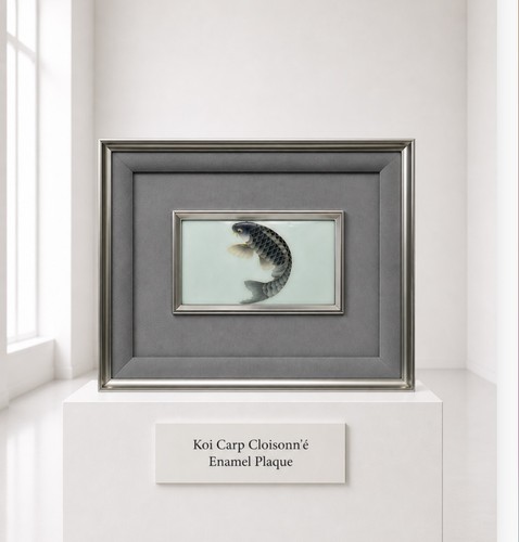 Japanese cloisonne koi - a,