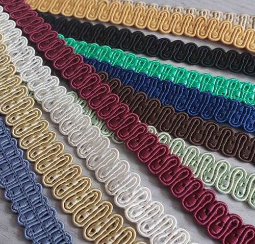 Gimp braid scroll colors 9mm - gimp,