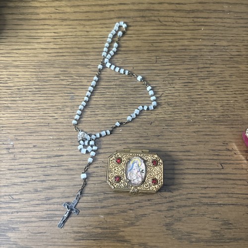 Vintage catholic brass rosary - vintage,
