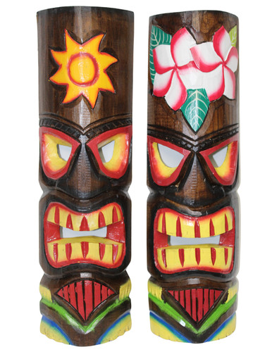 Set hawaiian tiki mask - 2,