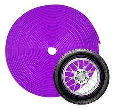 PURPLE Alloy Wheel Rim Protectors Embellishers Trim Strips Kit 