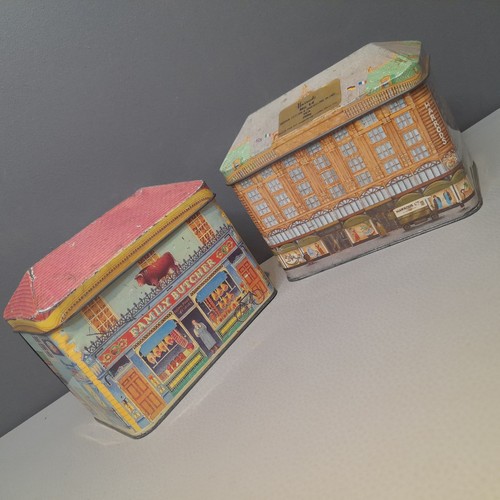 Vintage decorative shop tins - shop,