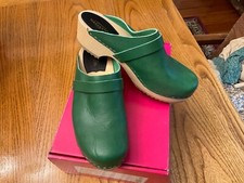 SWEDISH HASBEENS HUSBAND  CLOG  38 Strong Green BEAUTIFUL CONDITION 