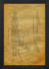 1 M16 Rifle Patent Framed Wall